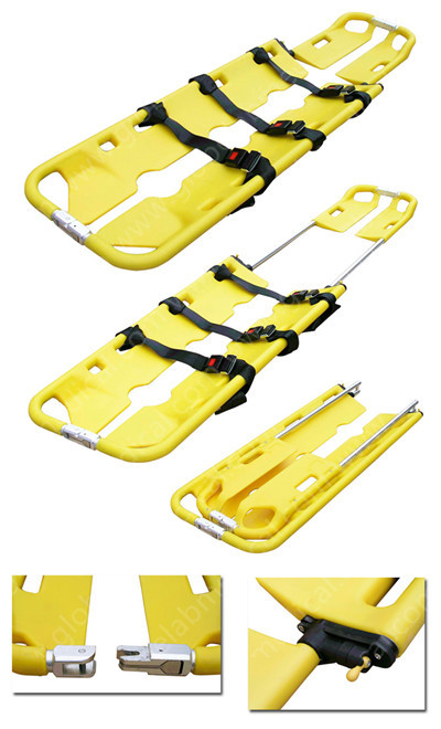 Rescue Shovel Stretcher Ambulance Hospital First Aid Bed Aluminium Alloy  Yellow